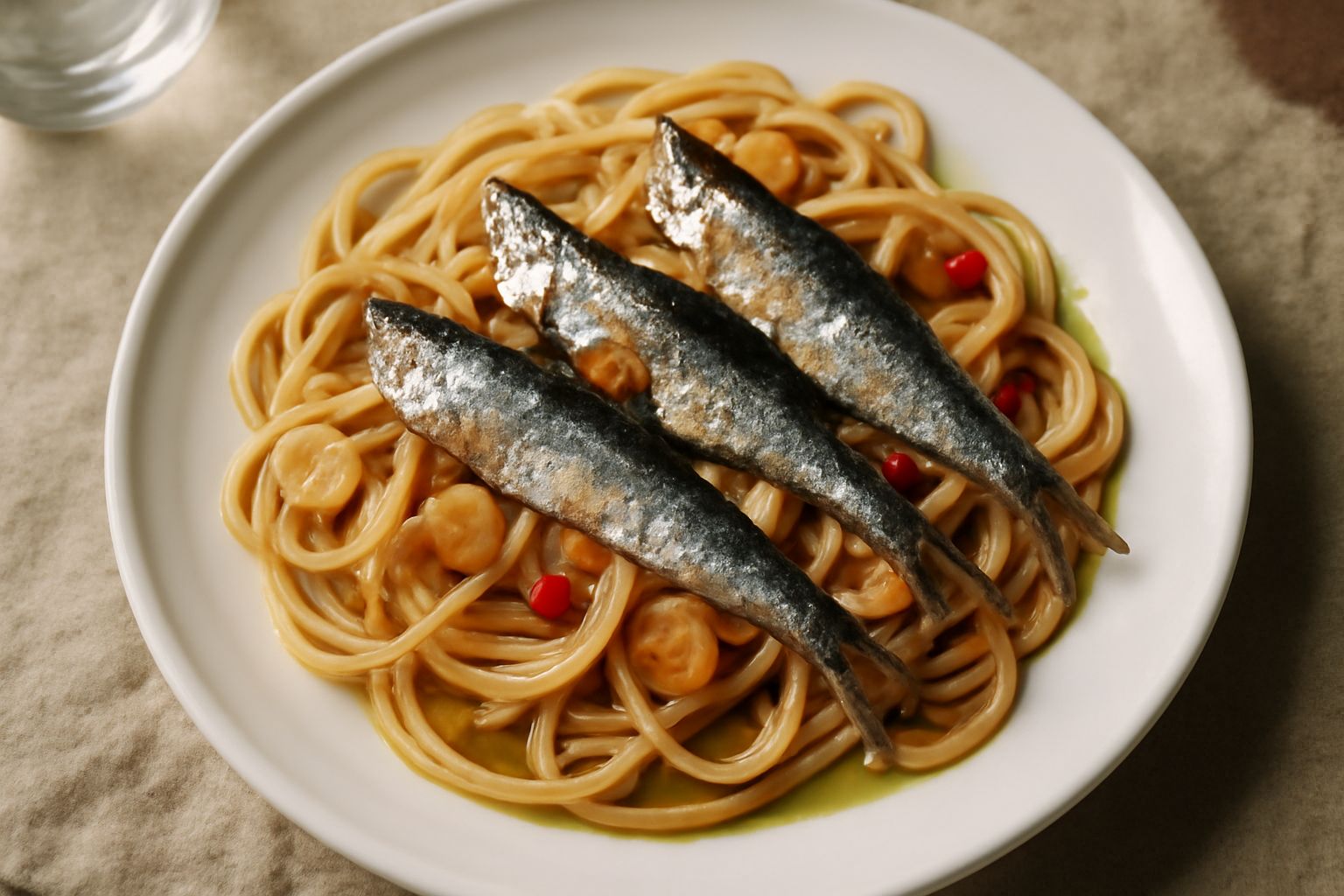 Pasta e pesce povero