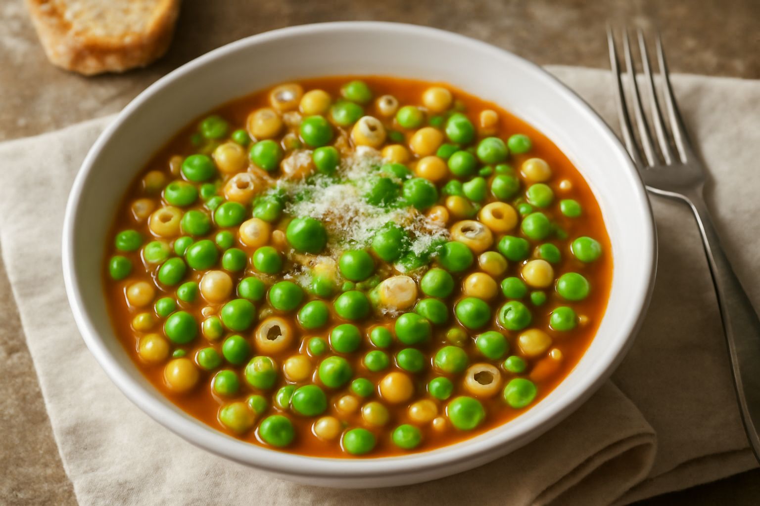 Pasta e piselli poveri