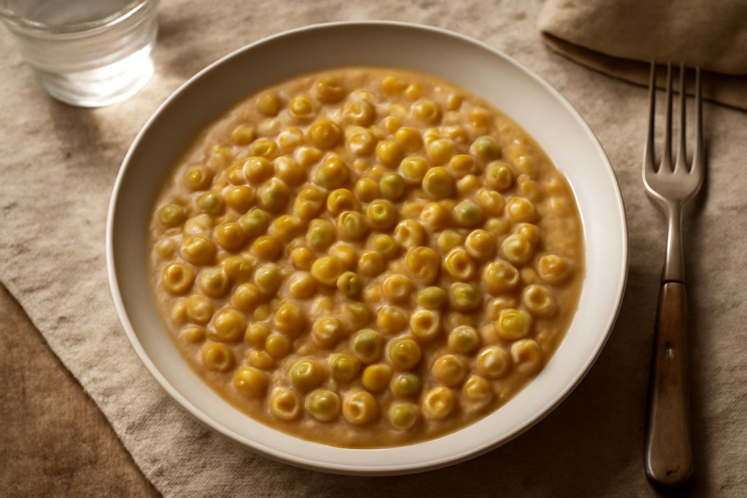 Pasta e piselli secchi