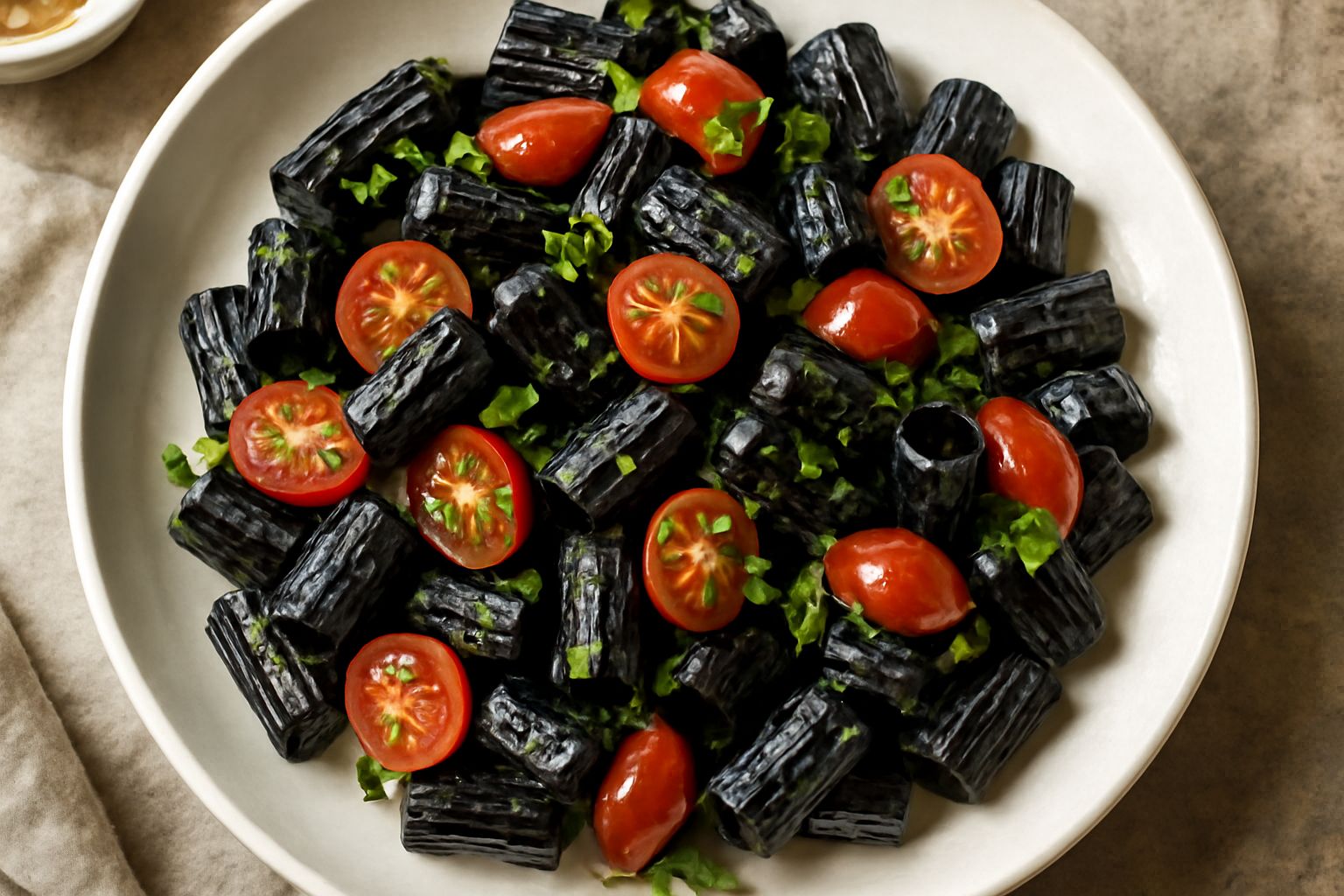 Pasta fredda al nero di seppia