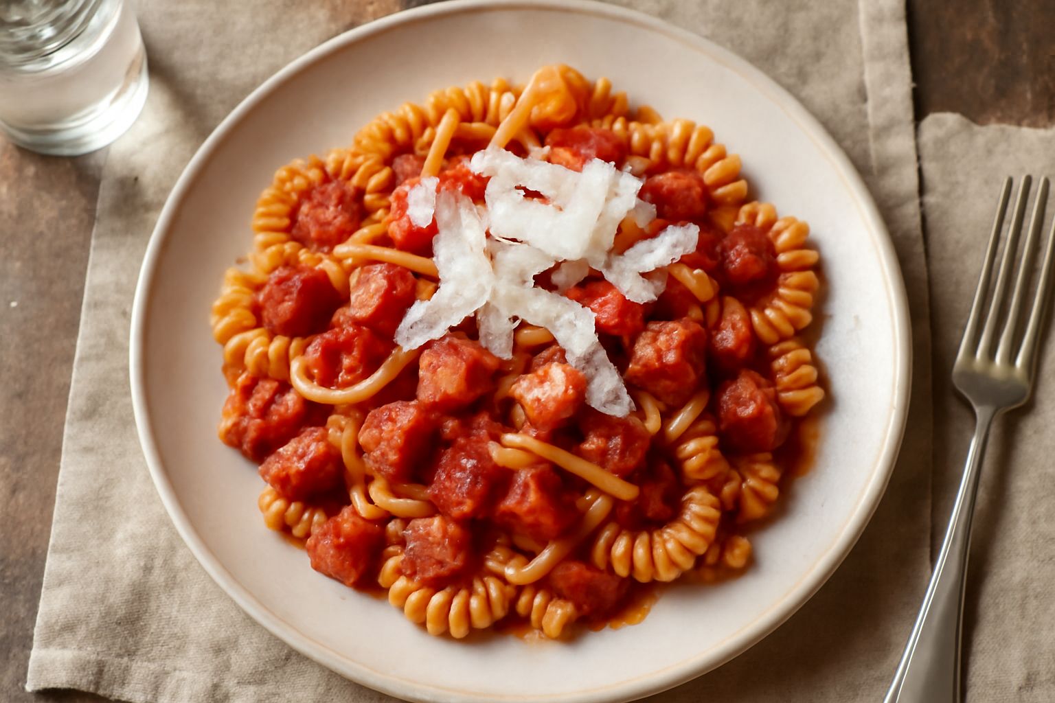 Pasta fredda all'amatriciana