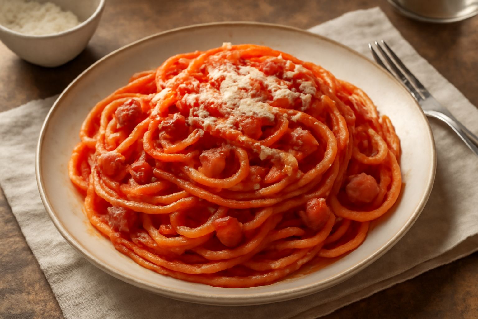 Pasta fredda all'amatrìciana fredda