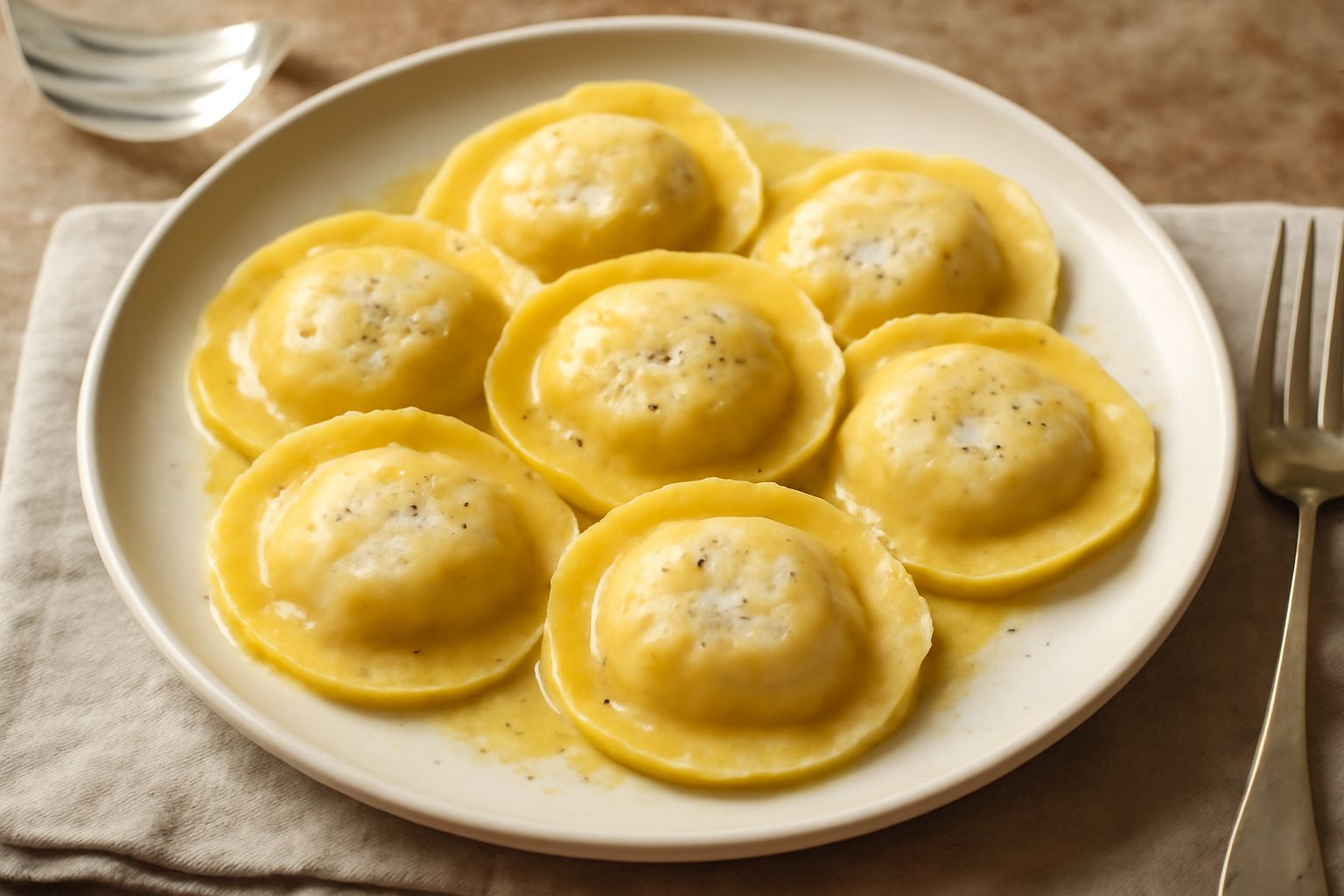 Pasta fresca ripiena di ricotta