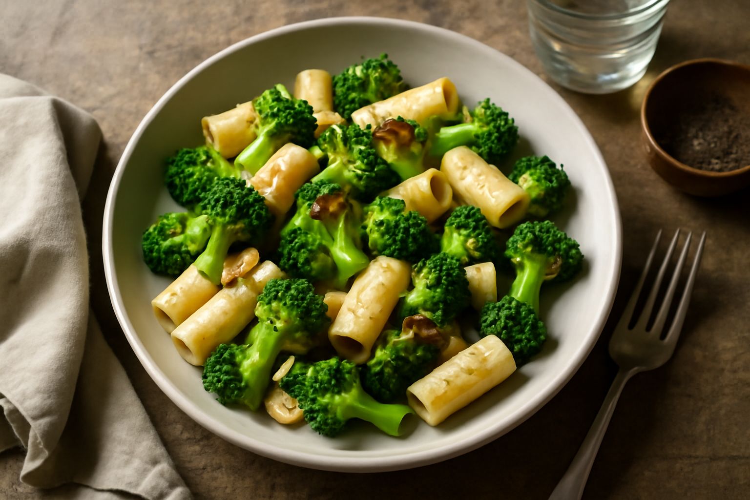 Pasta rigatoni e broccoli