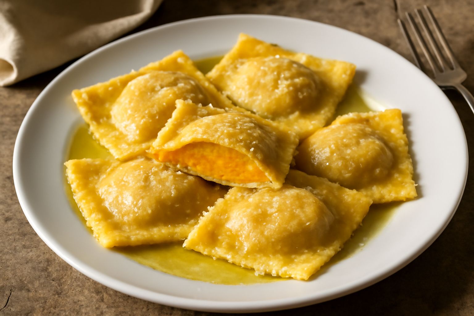 Pasta ripiena di zucca
