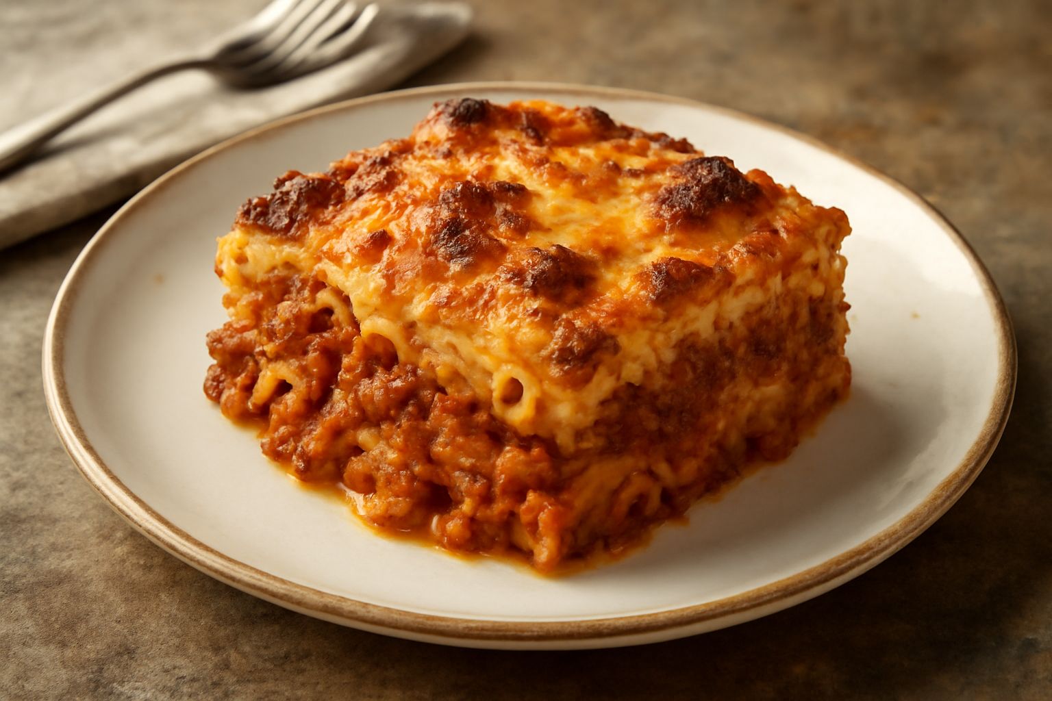 Pasticcio di pasta e ragù