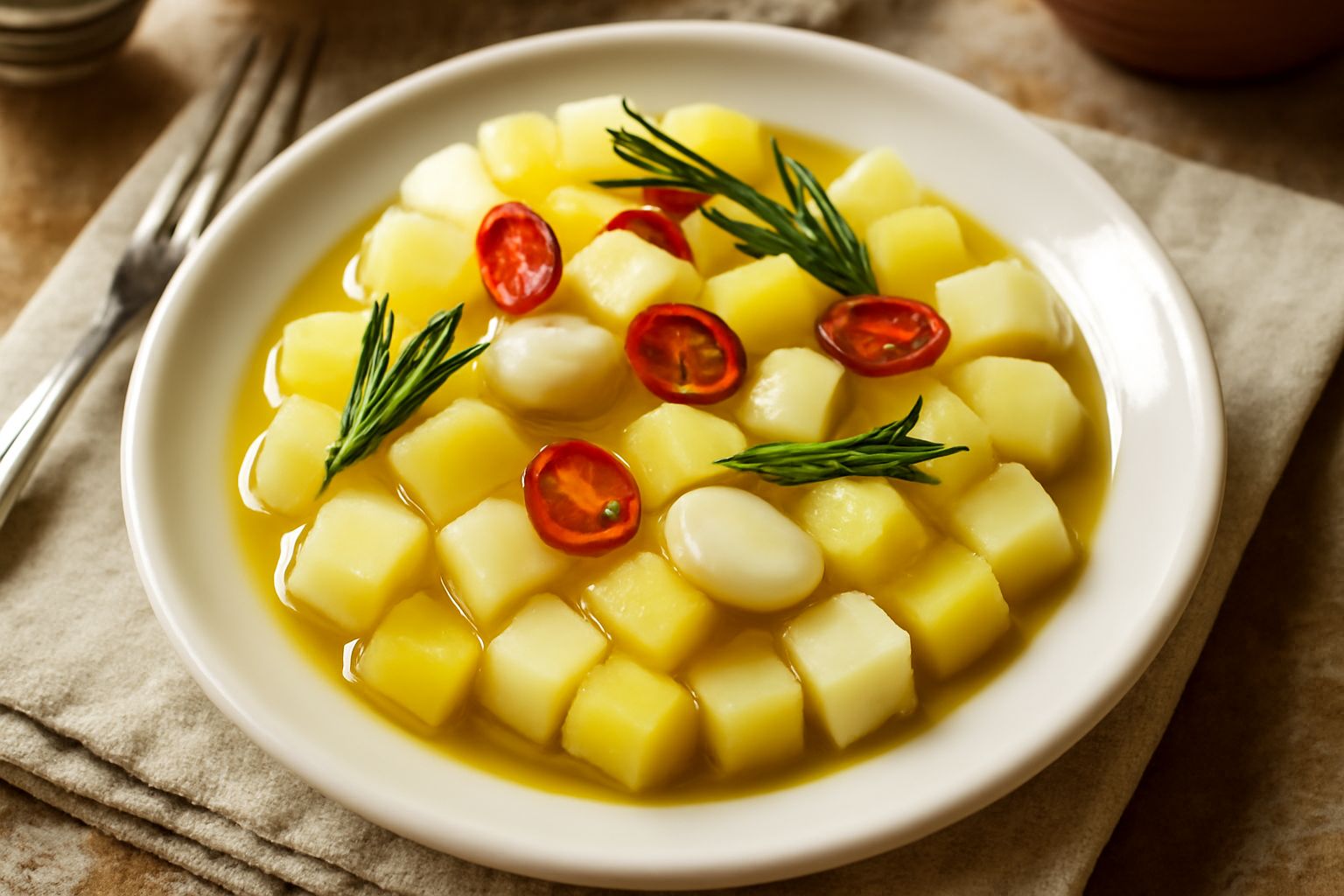 Patate aromatizzate sott'olio