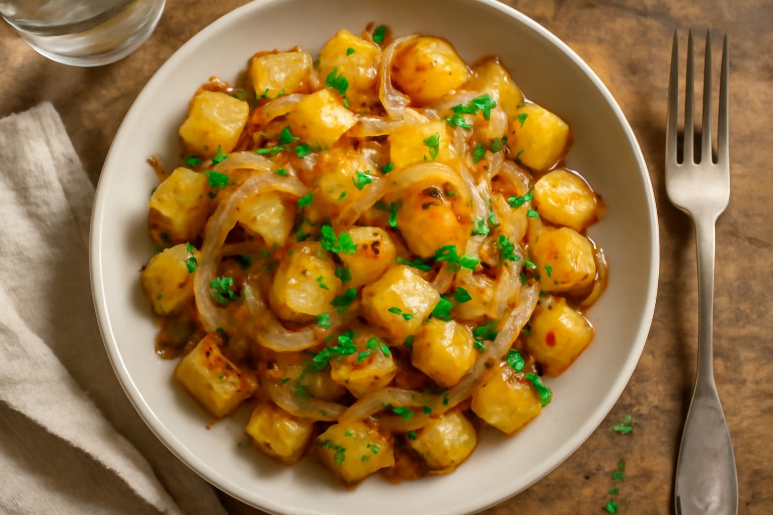 Patate e cipolle rifatte