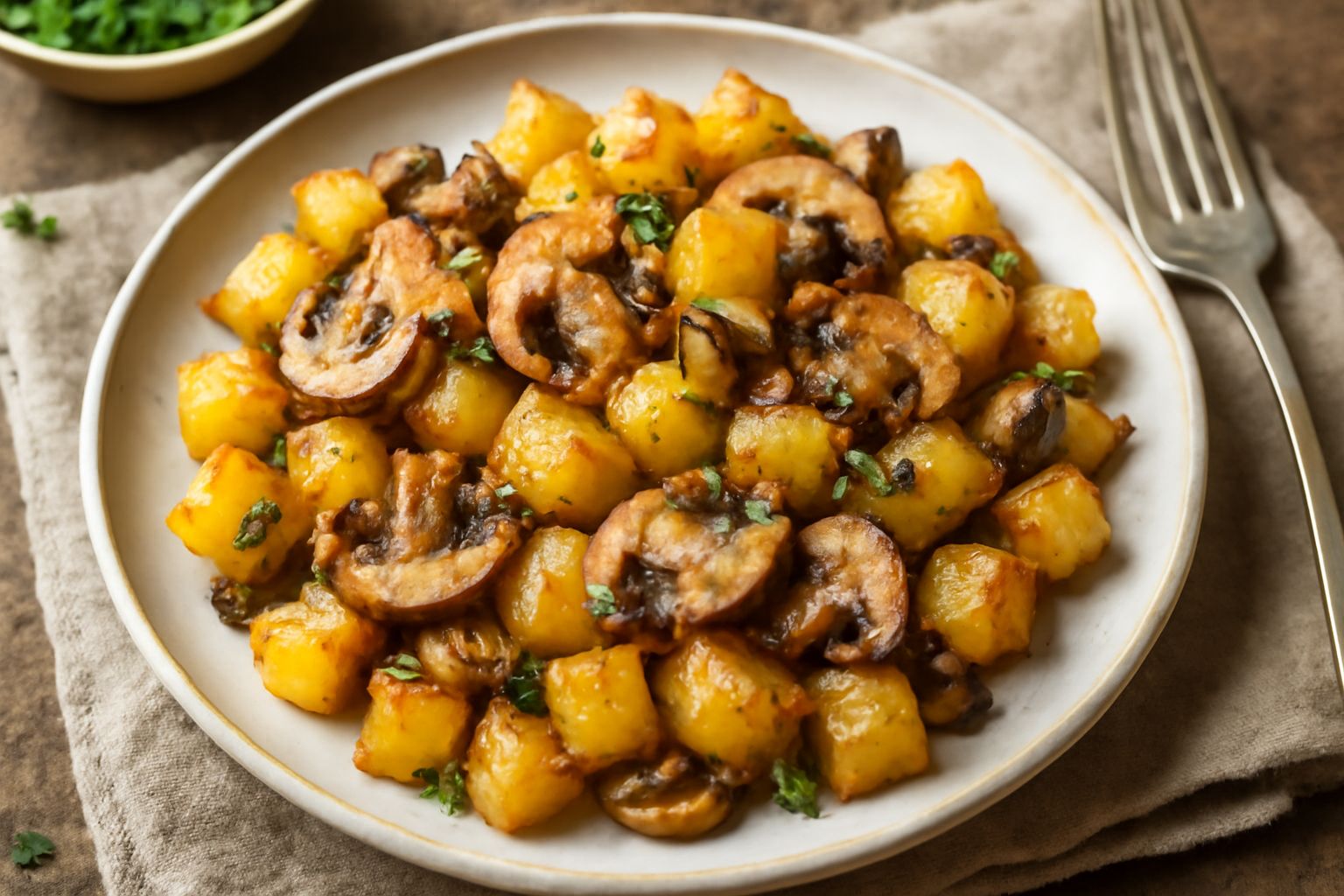 Patate e funghi