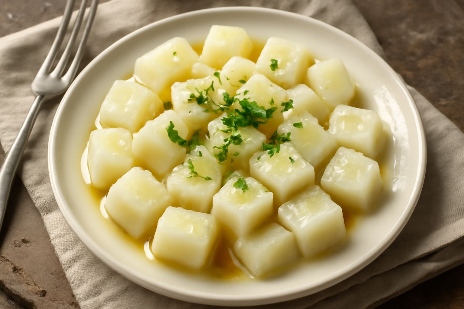 Patate lesse con olio e aceto
