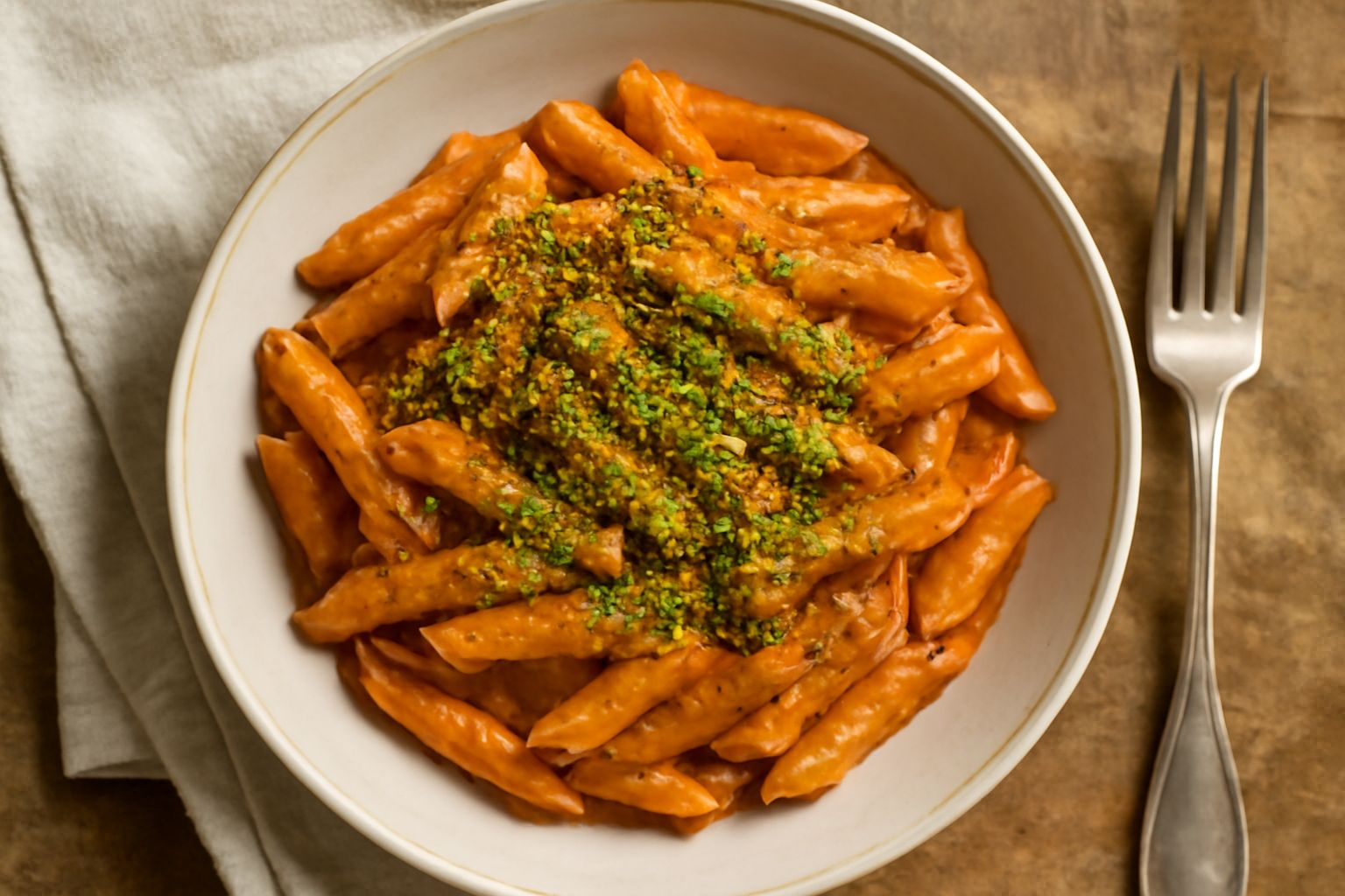 Penne alla vodka alla siciliana