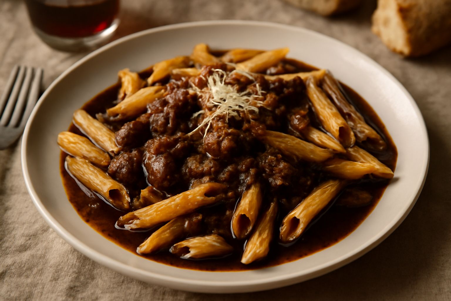 Penne rigate al sugo di cinghiale