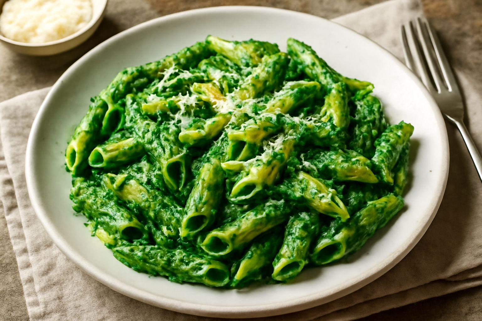 Pennette rigate agli spinaci