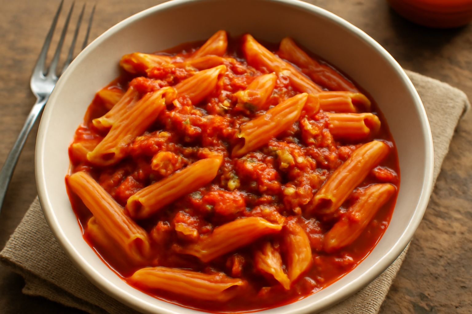 Pennette rigate al ragù di triglie