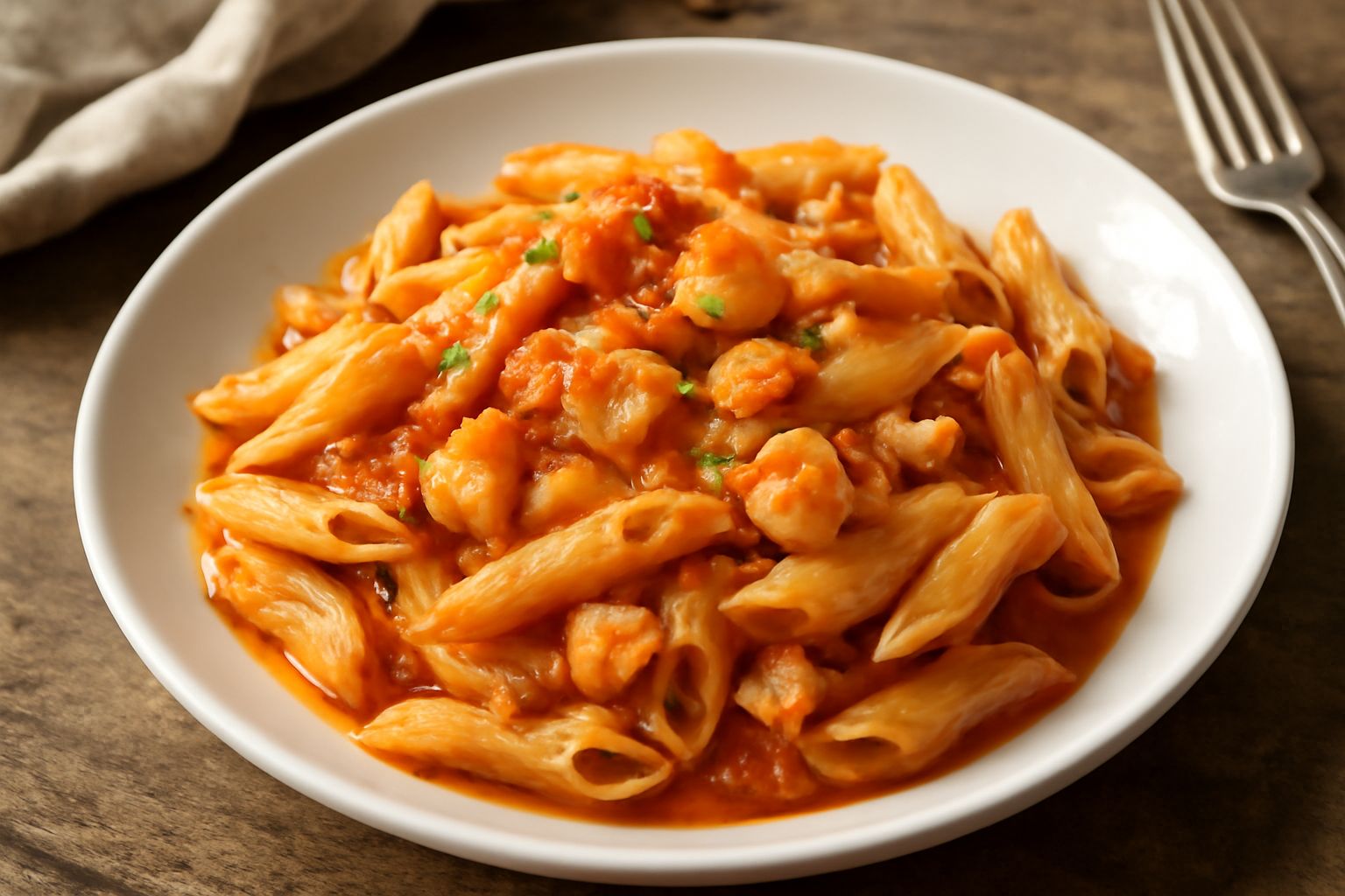 Pennette rigate al sugo di pesce