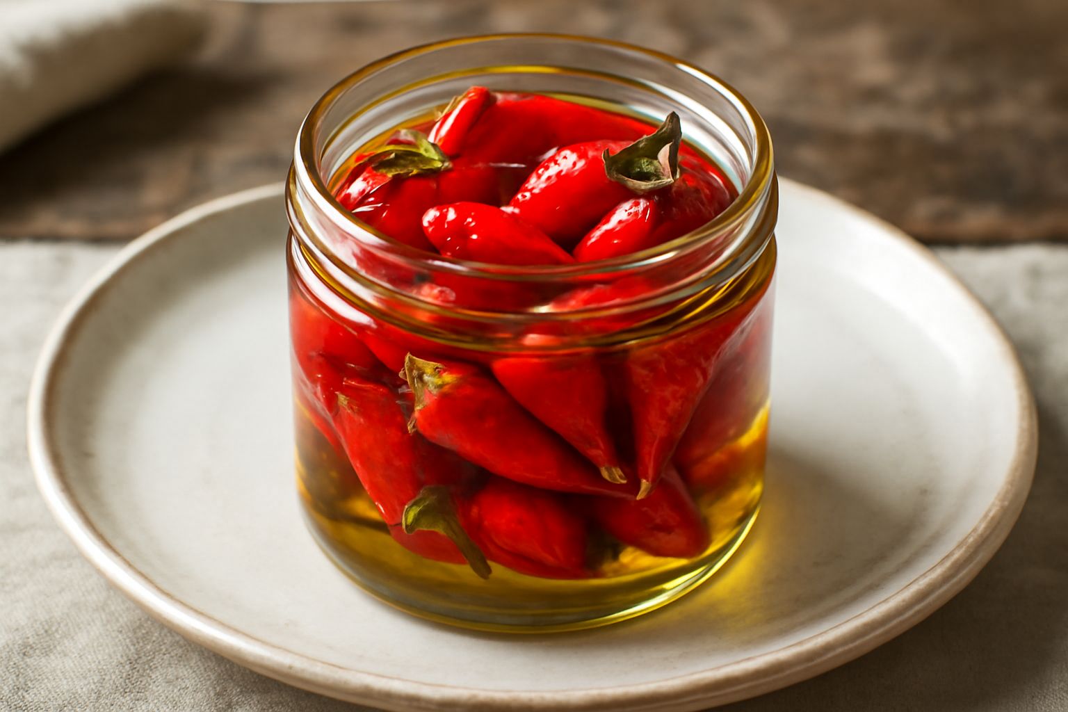 Peperoncini rossi sott'olio