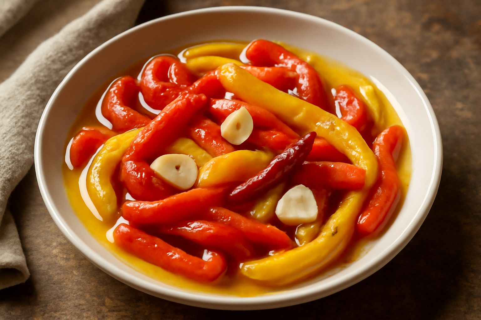 Peperoni affumicati sott'olio