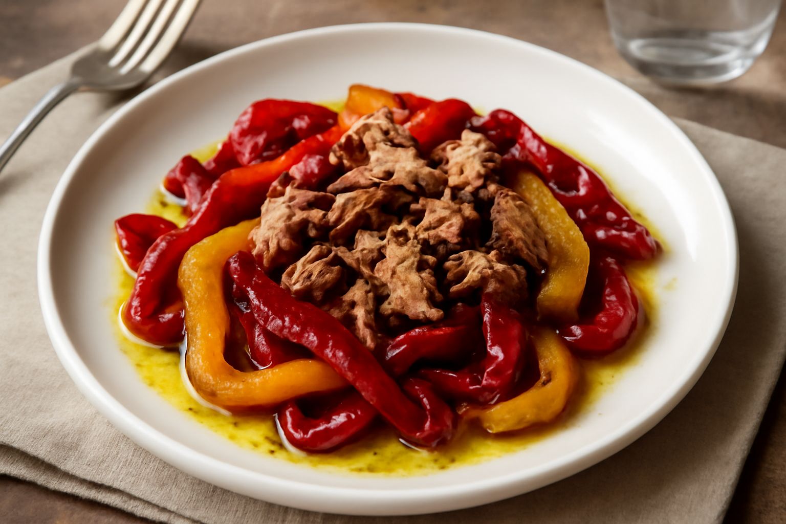Peperoni cruschi con tonno