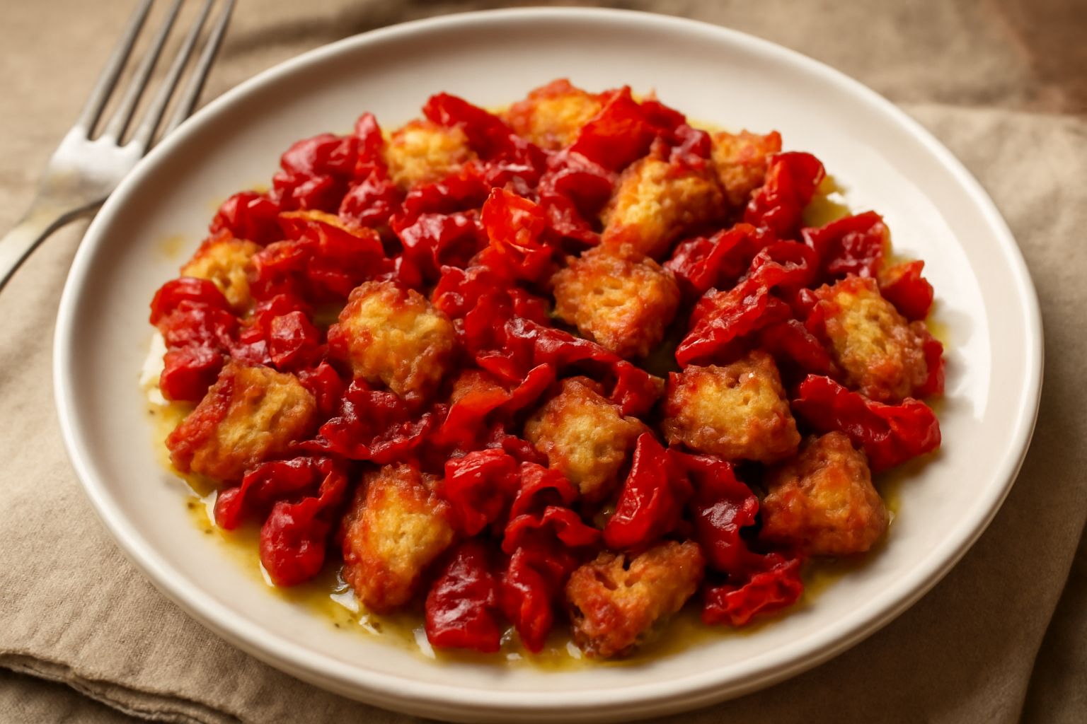 Peperoni cruschi e pane