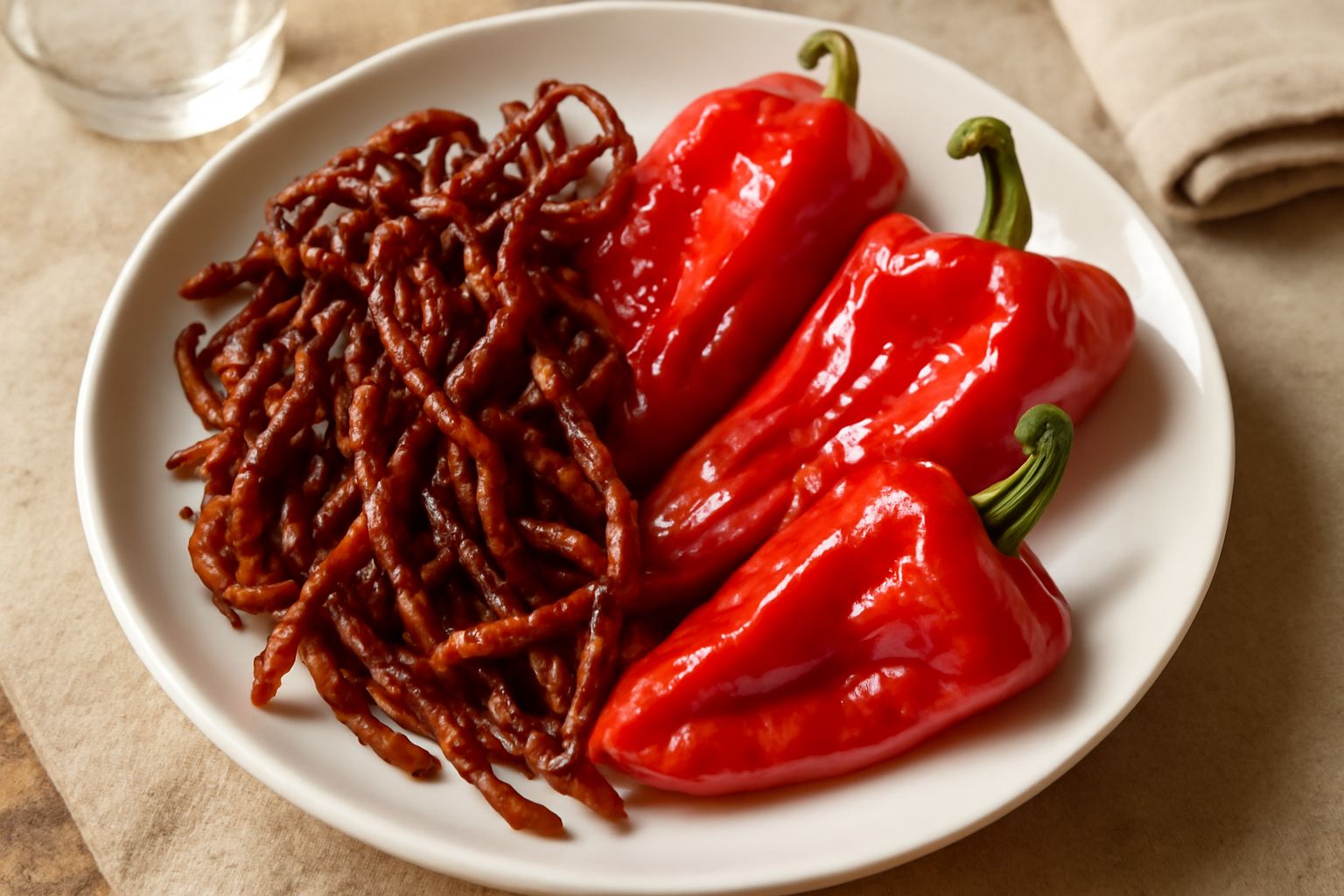 Peperoni cruschi e peperoni cruschi fritti