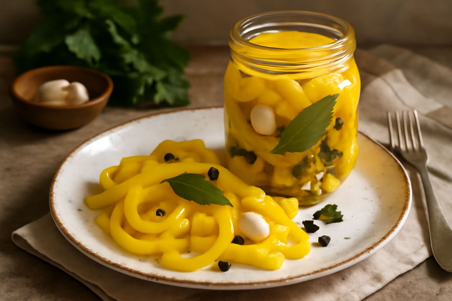 Peperoni gialli sott'aceto
