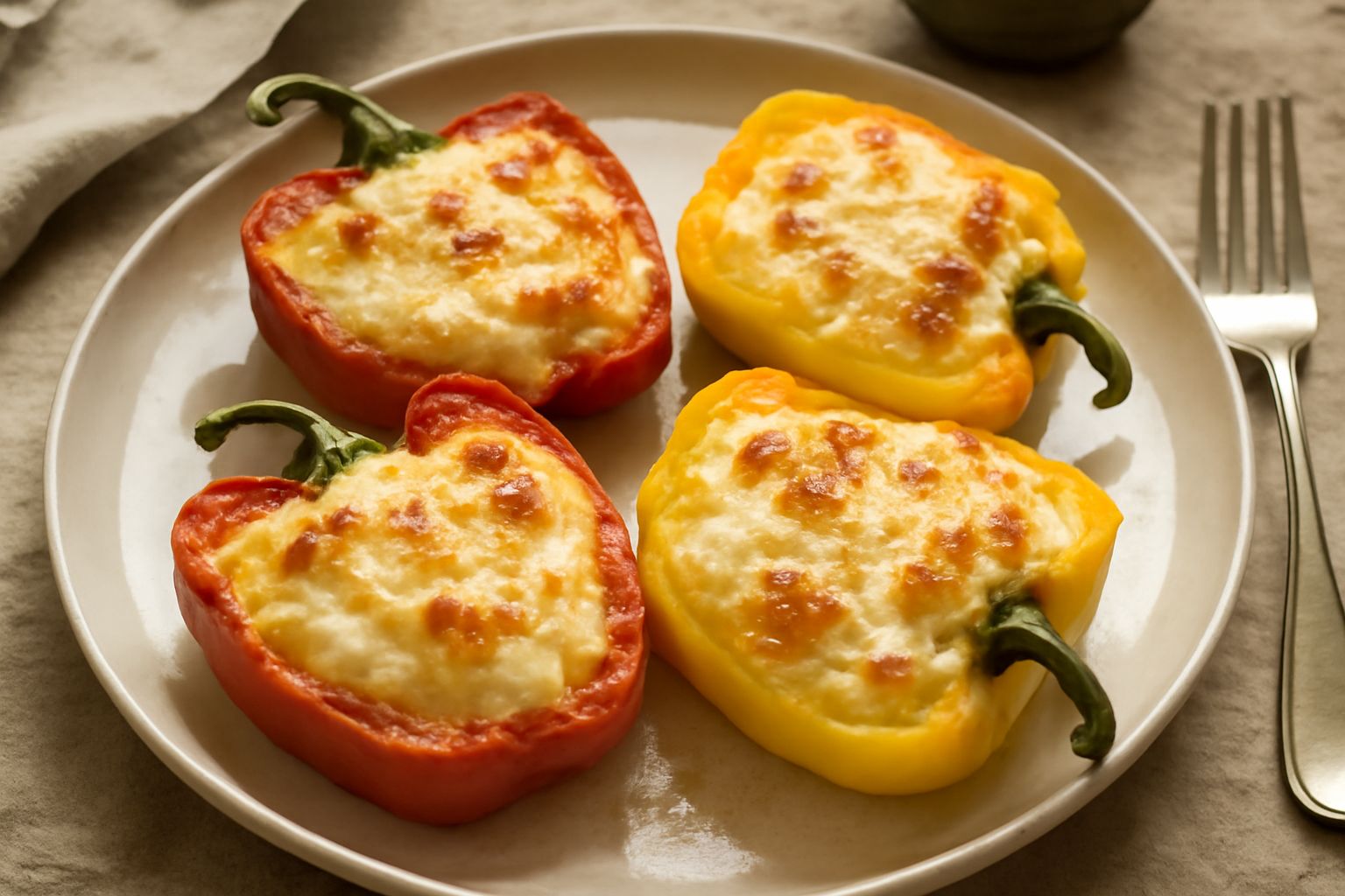 Peperoni ripieni di ricotta
