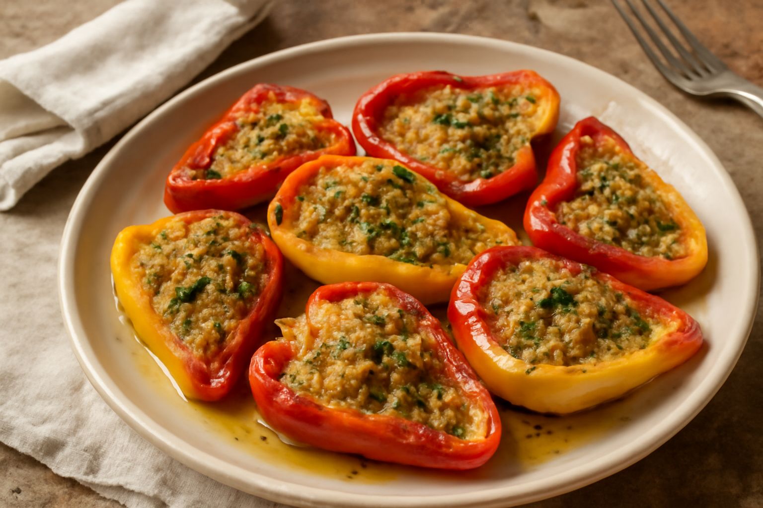 Peperoni ripieni sott'olio