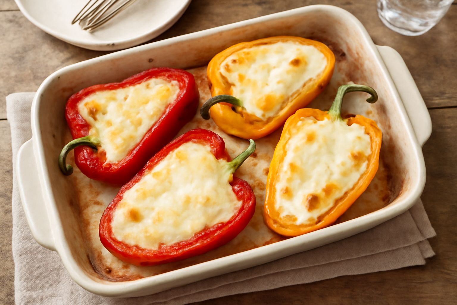 Peperoni ripienti di formaggio