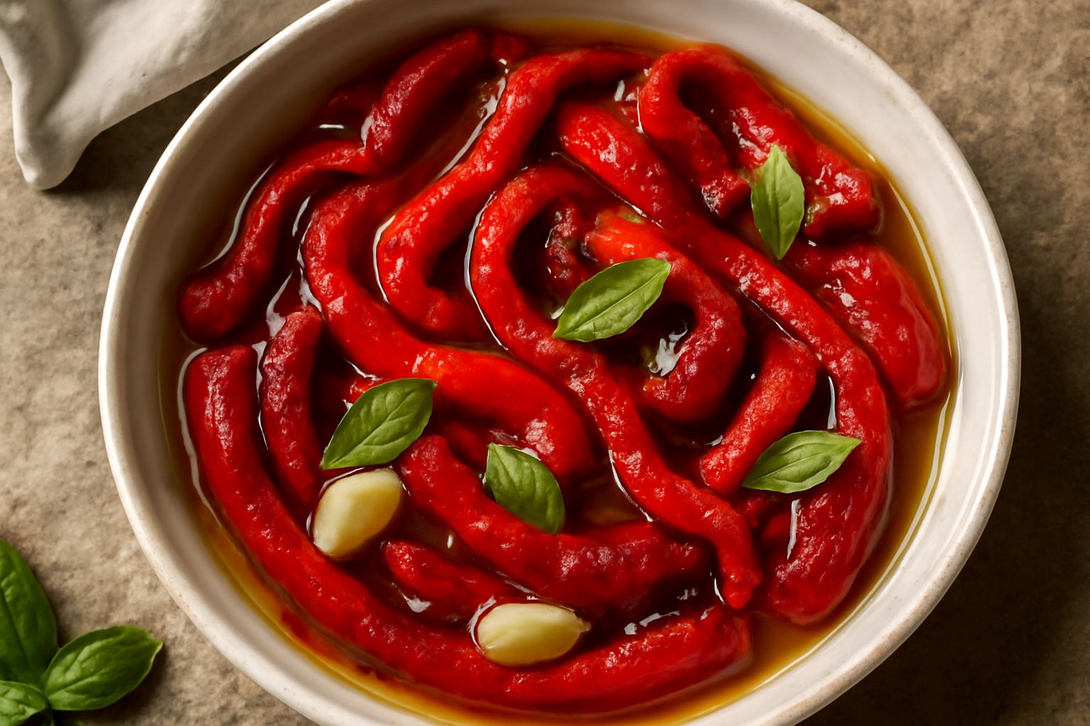 Peperoni rossi arrostiti sott'olio