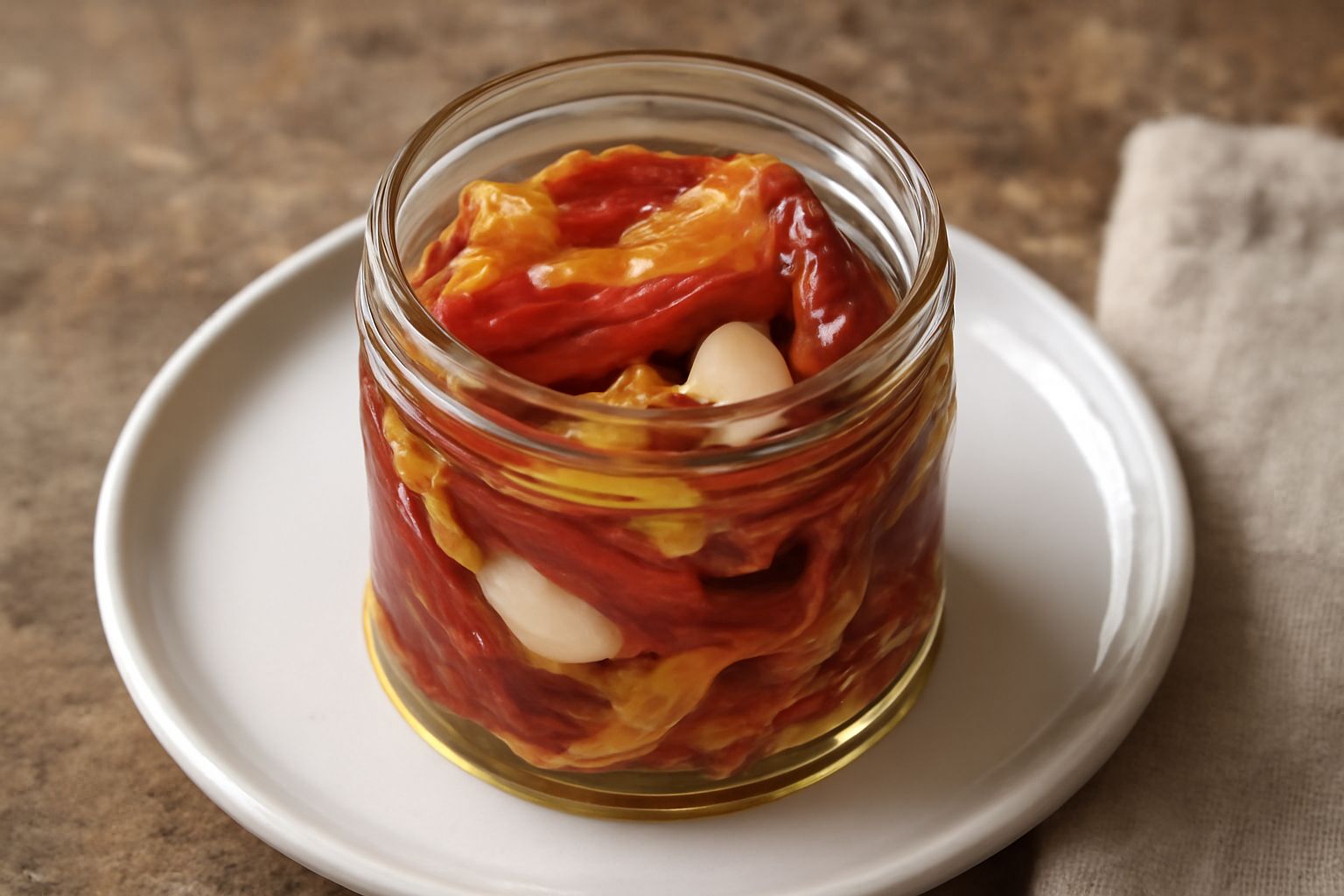 Peperoni secchi sott'olio