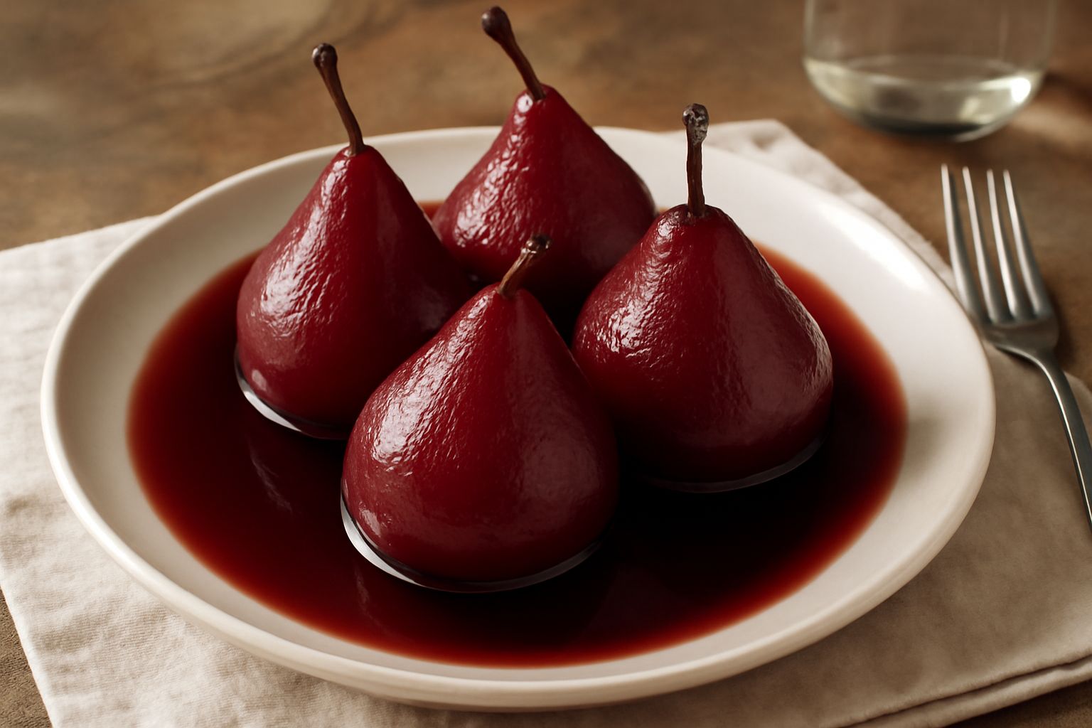 Pere al vino