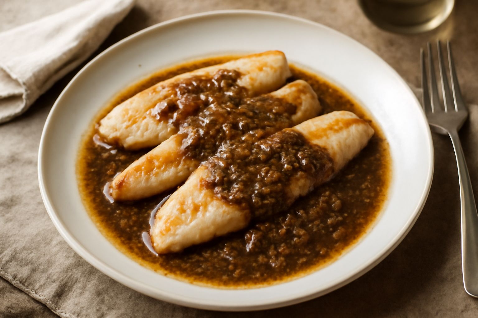 Persico in salsa d'acciughe