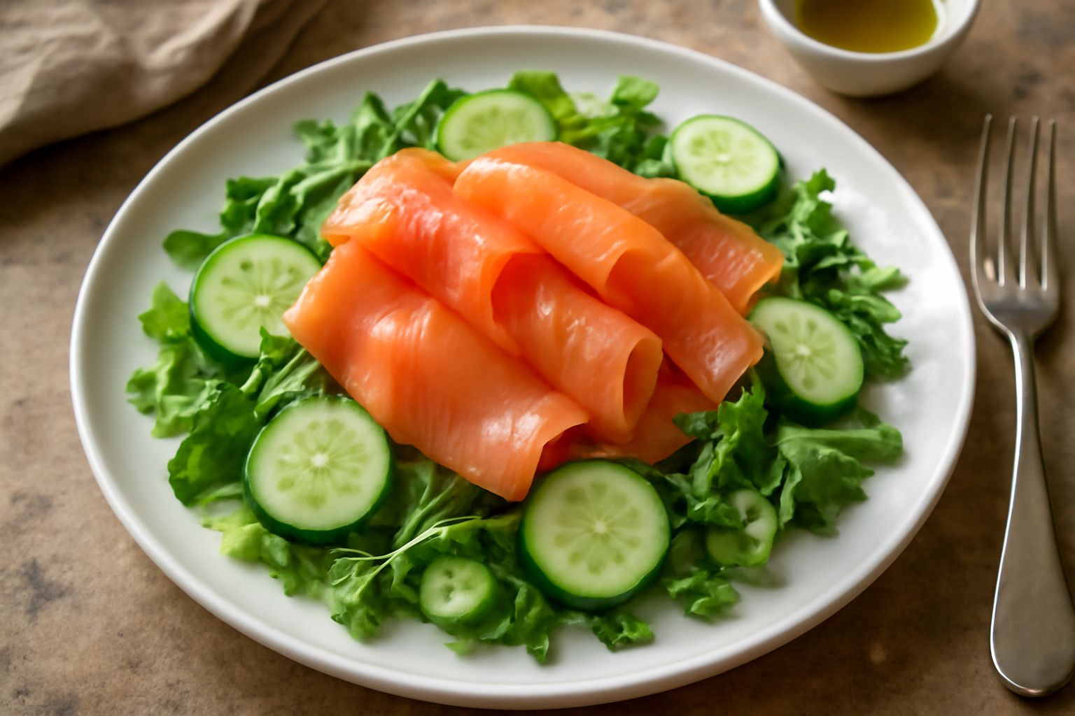 Pesce affumicato in insalata