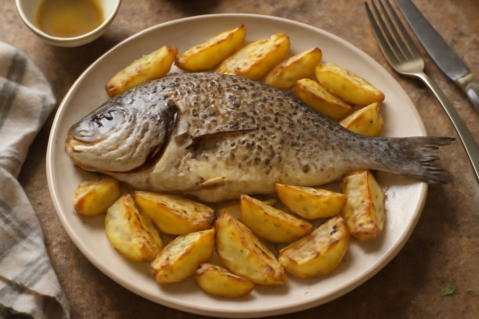 Pesce al forno con patate