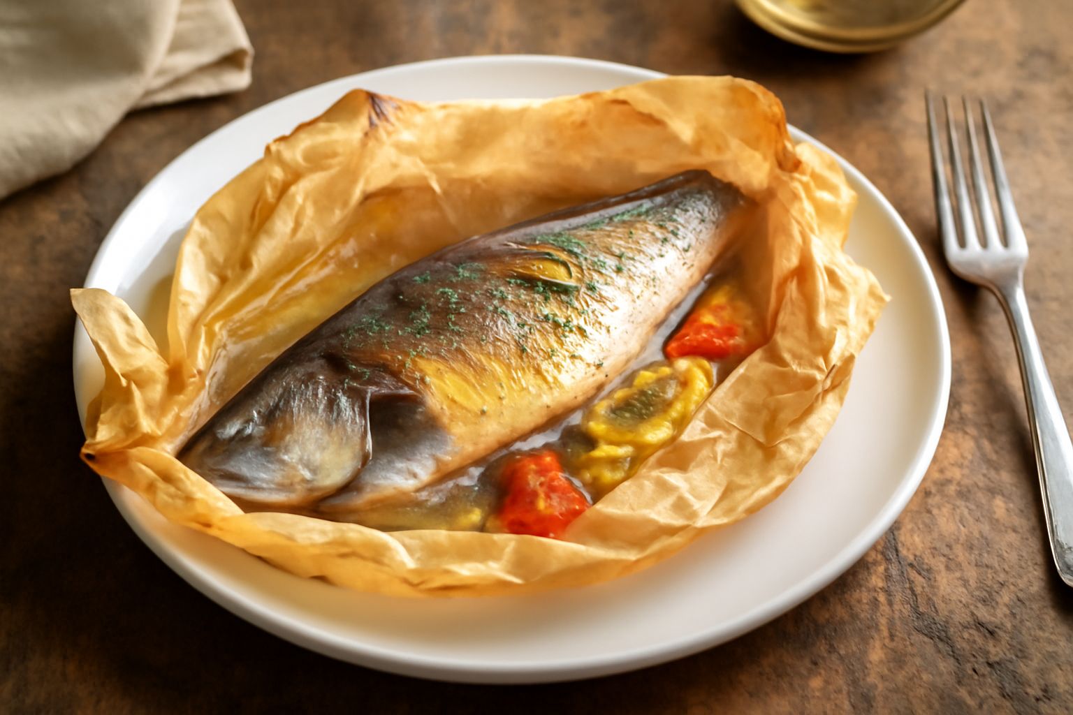Pesce azzurro in cartoccio