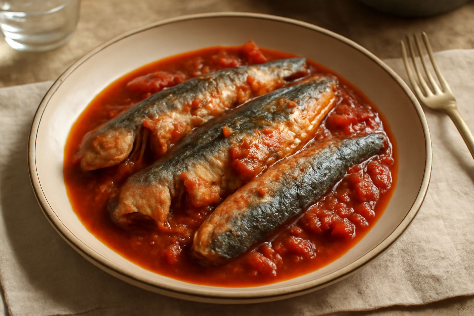 Pesce azzurro in umido con pomodoro