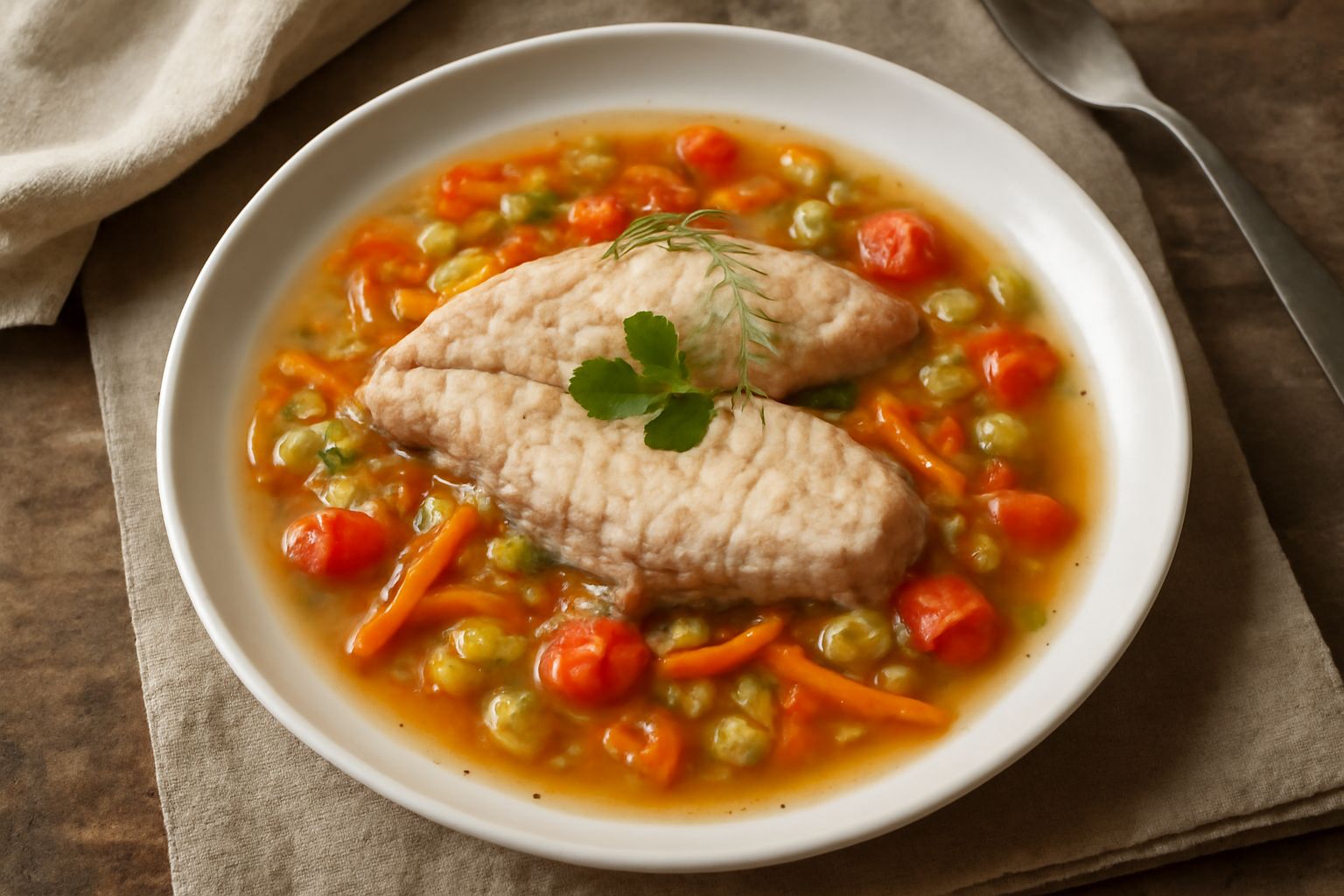 Pesce d'acqua dolce in umido