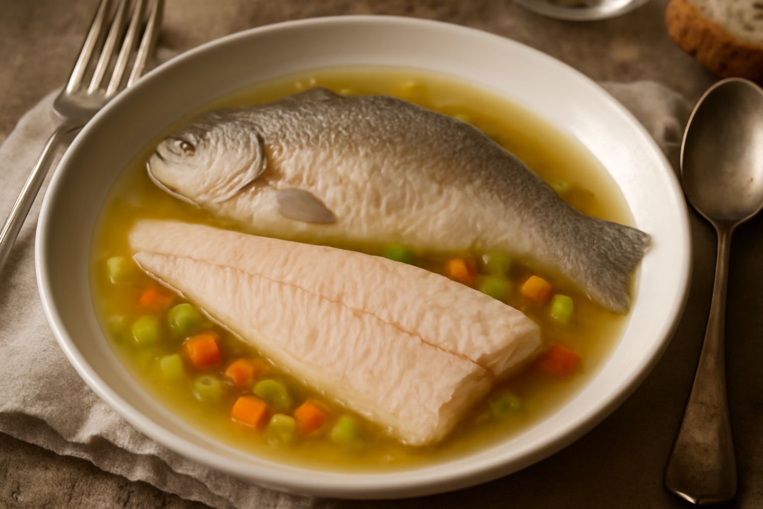 Pesce di fiume in umido