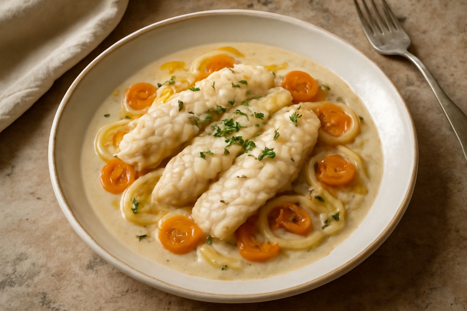 Pesce persico al vino bianco