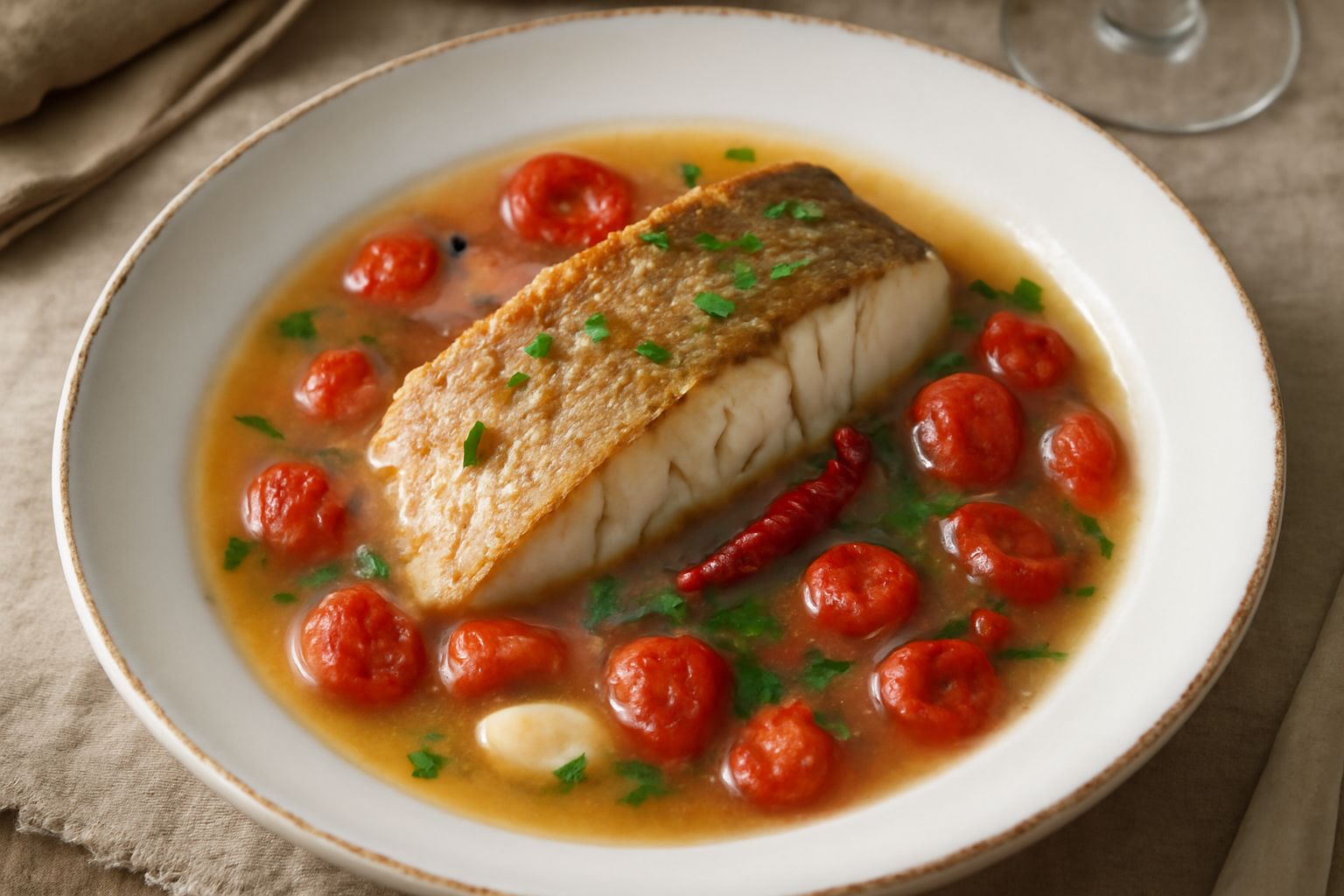 Pesce persico all'acqua pazza