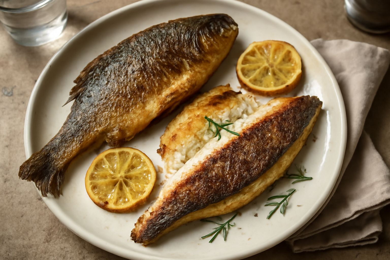 Pesce persico arrostito