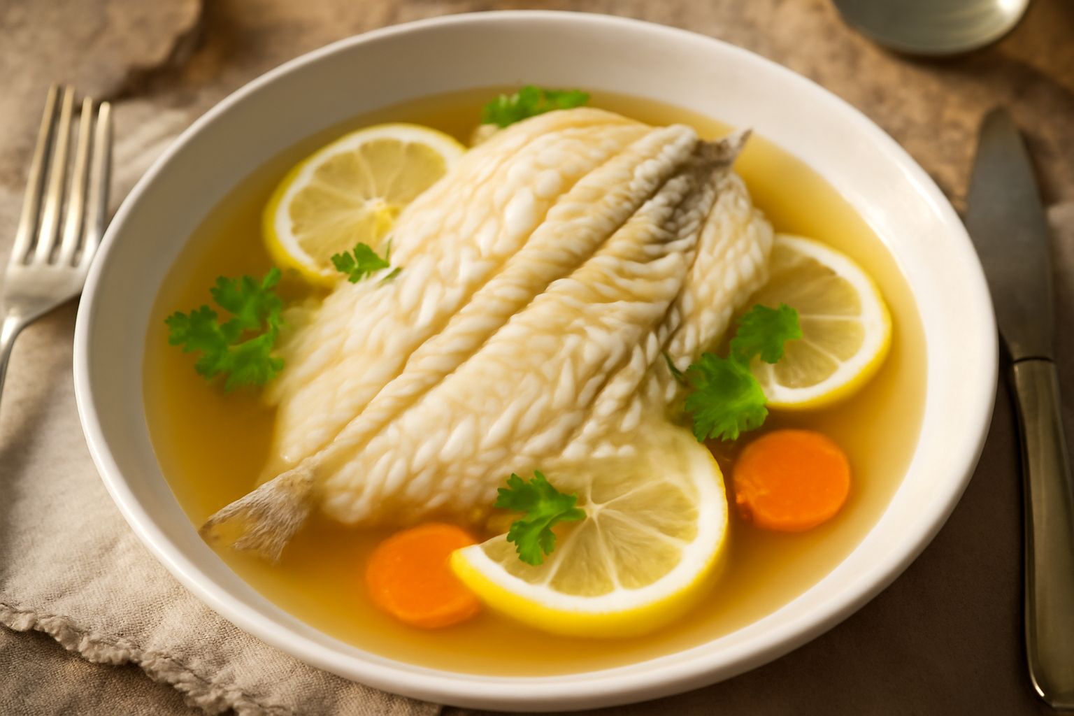Pesce san Pietro in brodo