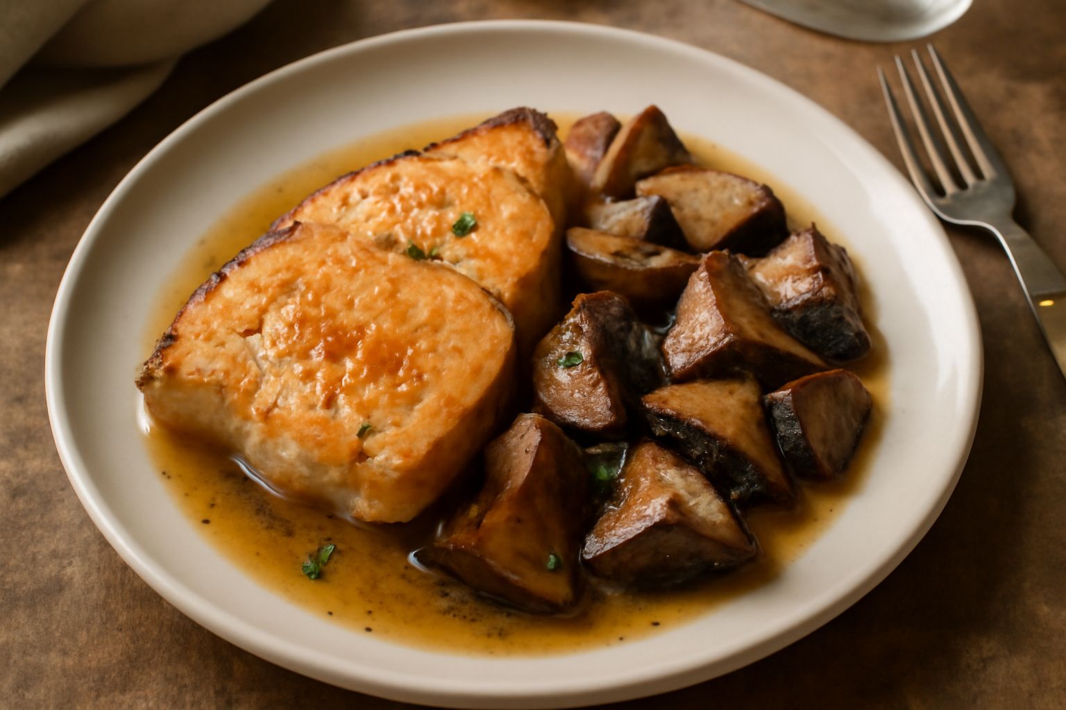 Pesce spada ai funghi porcini