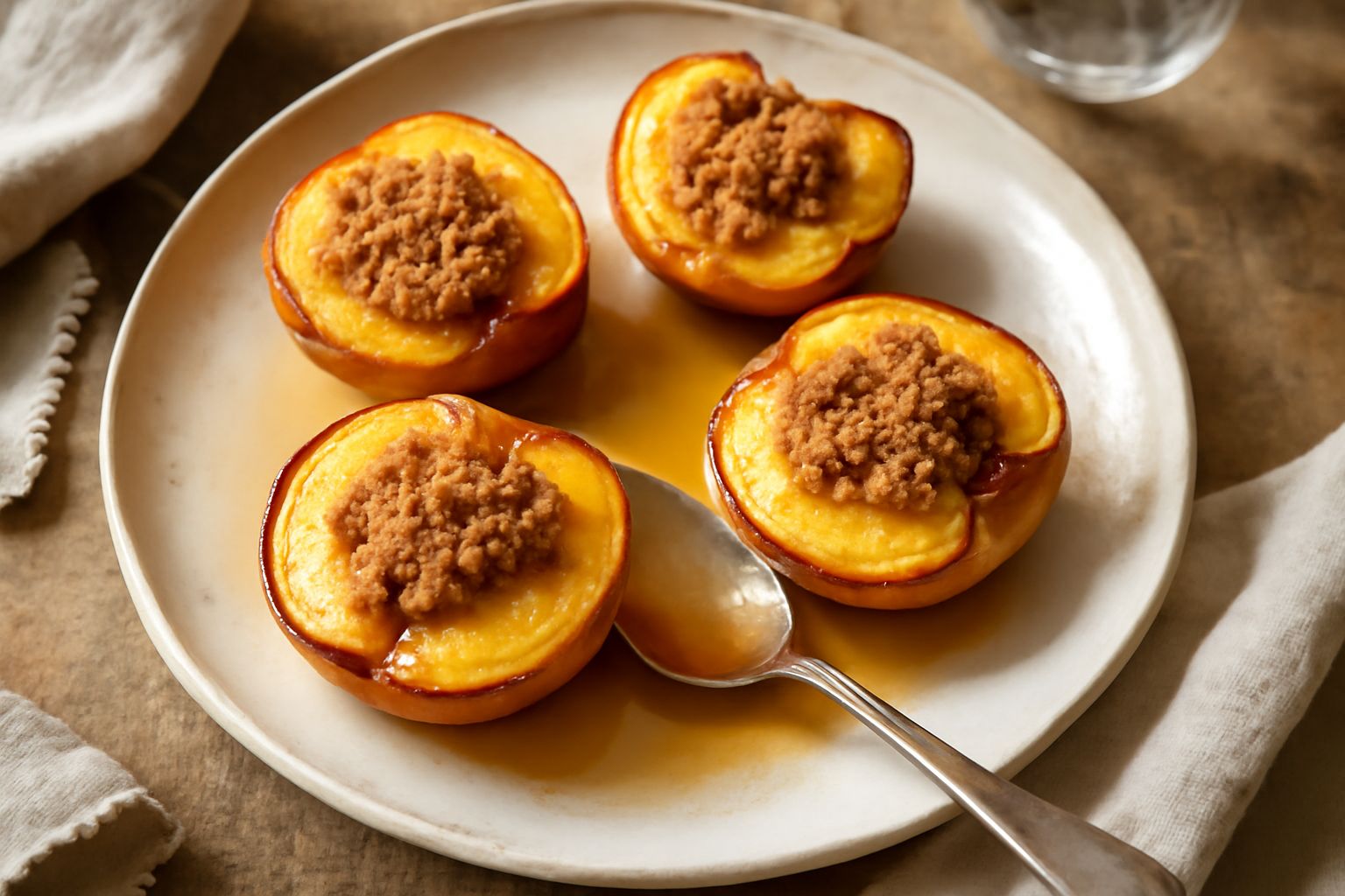 Pesche al forno