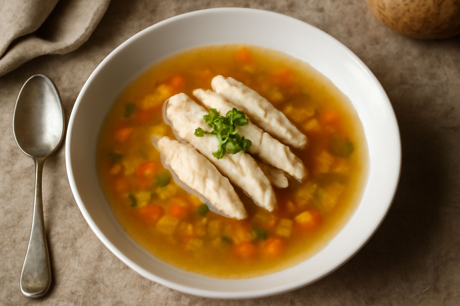 Pesci d'acqua dolce in brodo