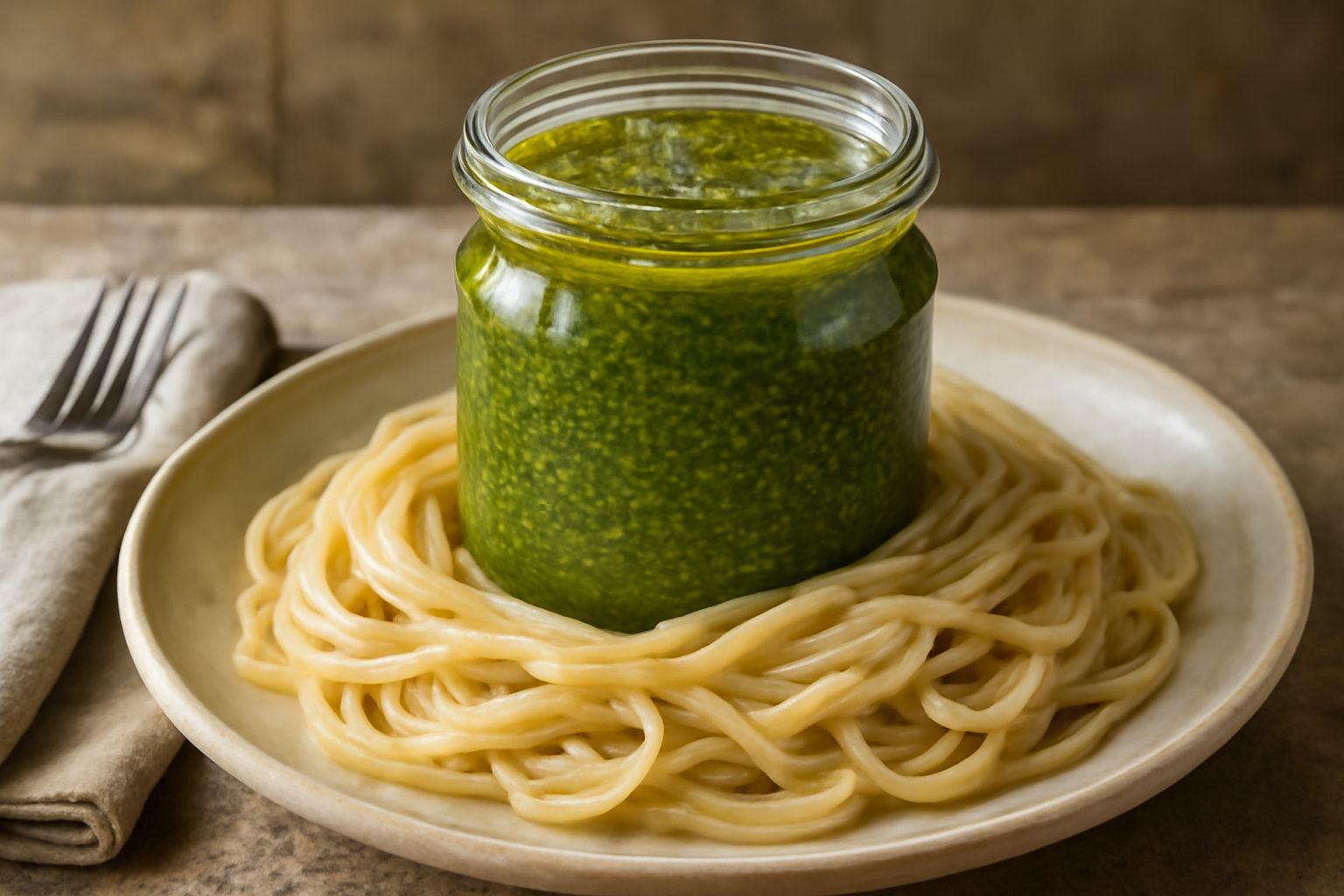 Pesto conservato sott'olio