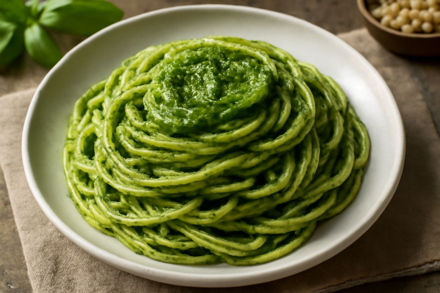Pesto di basilico e pinoli