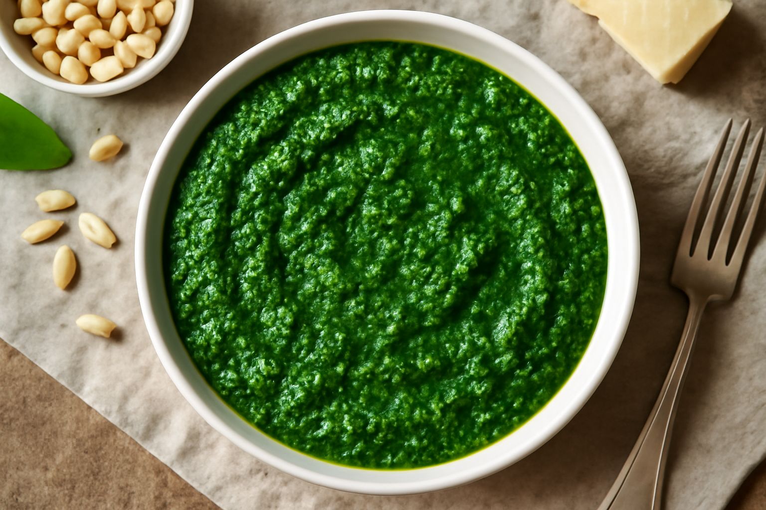 Pesto di pinoli e formaggio