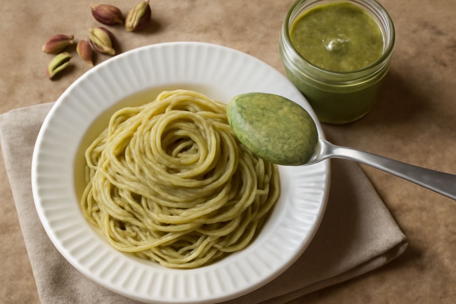 Pesto di pistacchio conservato