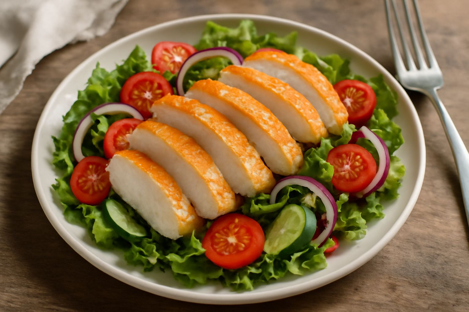 Petti di Pollo freddi in Insalata